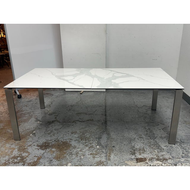 Contemporary Room & Board Rand Ceramic Top Dining Table For Sale - Image 3 of 12