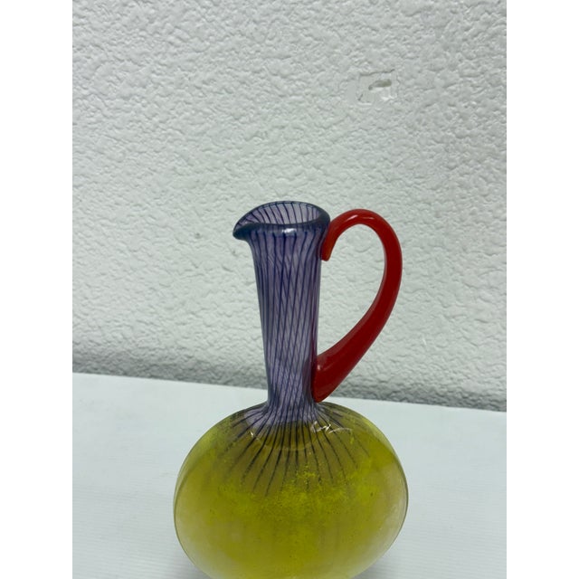 Glass Kjell Engman for Kosta Boda Bon Bon Jug Pitcher For Sale - Image 7 of 12