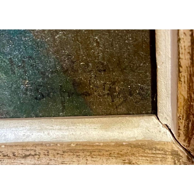 Portrait of a Young Man in Profile, Oil Painting on Wood, 1919, Signed Ruteau France For Sale In New York - Image 6 of 6