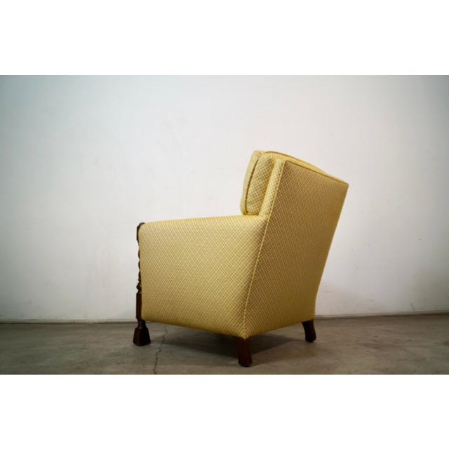 Wood 1930’s Antique Spanish Revival Barley Twist Lounge Chair For Sale - Image 7 of 12