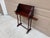 Vintage Federal Mahogany Library Book Stand With Pull-Out Drink Trays For Sale - Image 10 of 15