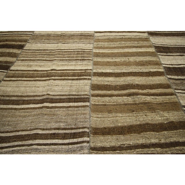 Mid 20th Century Wabi-Sabi Turkish Kilim Rug - 10'09 X 13'09 For Sale - Image 4 of 7
