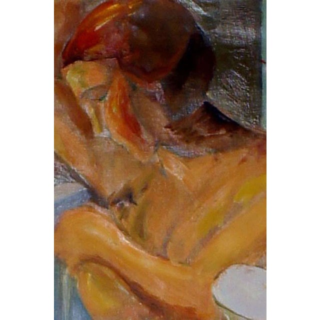 Oil on Board Portrait of Naked Woman, 1930s For Sale - Image 7 of 10