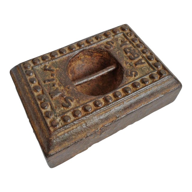 Antique India Iron Scale Weight For Sale