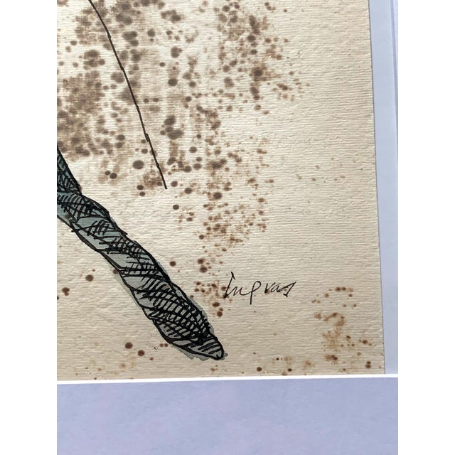 Pair of Framed Work on Paper by Jose Luis Cuevas For Sale - Image 9 of 12