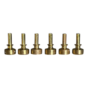 1960s Hans Agne Jakobsson Brass Candle Holders, Set of 6