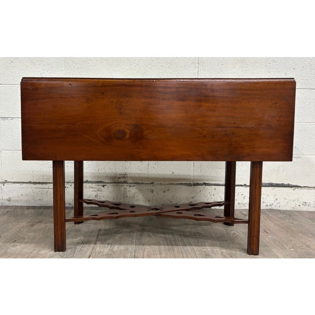 Early 19th Century Antique George III Chippendale Style Mahogany Drop Leaf Table For Sale - Image 5 of 12