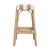 2020s Robias 30 in. Seat Height Rectangular Rattan Backless Bar Stool, Tan/White Stripe/ Natural Rattan Frame For Sale - Image 5 of 7