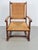 Modernist Brutalist Armchair in Rush and Oak, 1950s For Sale - Image 6 of 11