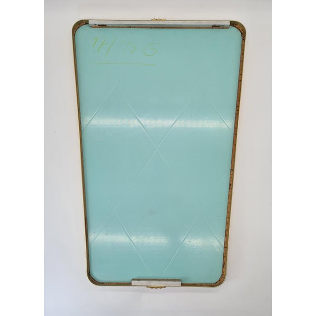 1960s Mid-Century Italian Mirror with Brass Frame, 1950s For Sale - Image 5 of 10