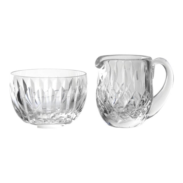 Waterford Lismore Crystal Cream and Sugar Set For Sale