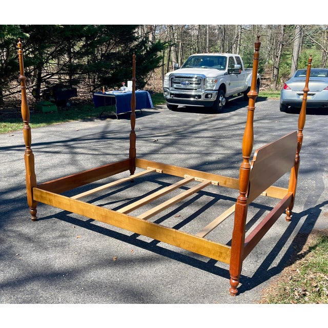 Late 20th Century L & J. G. Stickley Cherry Four Poster Queen Bed For Sale - Image 6 of 15