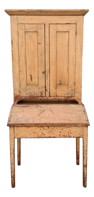 Antique American Country Slant Front Secretary