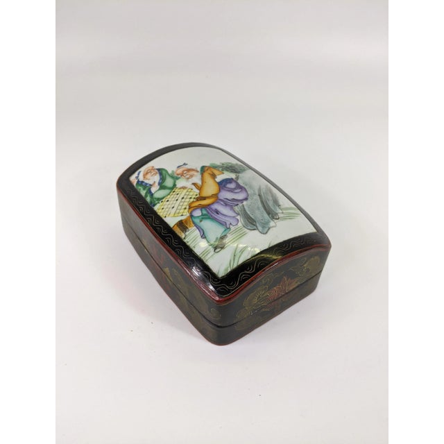 Ceramic 19th Century Porcelain Lacquer Box For Sale - Image 7 of 7