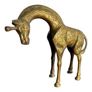 Vintage Brass Mother Giraffe For Sale