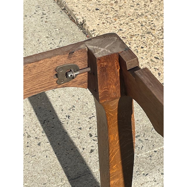 19 Th Century Country French Oak Parquetry Refractory Dining Table For Sale - Image 10 of 10