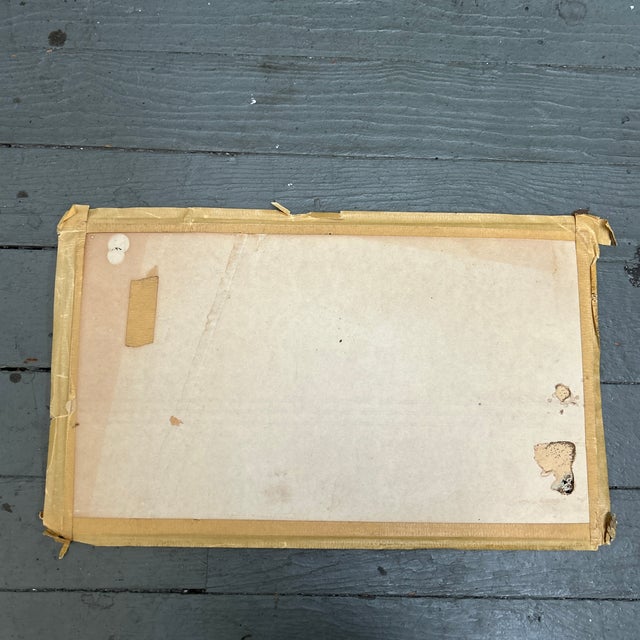 1950s 1950’s Original Modernist Architectural Rendering Painting For Sale - Image 5 of 5