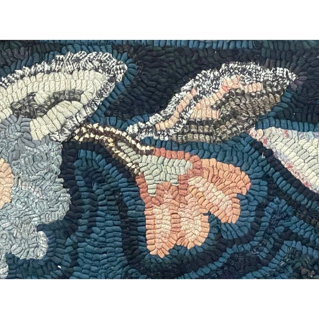 "The Faithful Companion" American Folk Art Hound Pictorial Hooked Rug, 1920s For Sale - Image 12 of 18