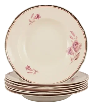 Deep Myrna Faience Plates, 1940s, Set of 7
