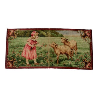 Antique Woven Tapestry Wall Hanging For Sale