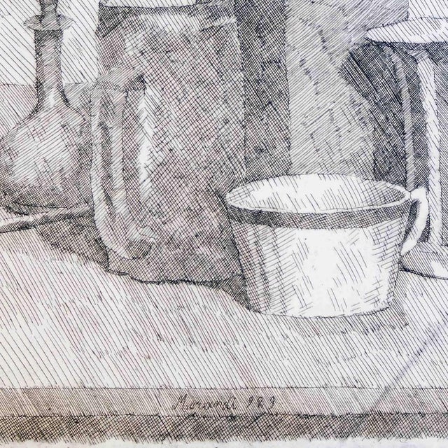 Original etching by Giorgio Morandi. Hand signed lower right and hand numbered lower left. Edition of 40 prints. The...