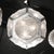Pair of Art Deco Hexagonal Frosted Glass & Nickeled Bronze Chandeliers by Degue For Sale - Image 16 of 18
