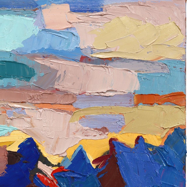 2020s You Can Let the Thought Pass (Triptych) - Textural Landscape Impasto Painting Original Artwork by Dana Cowie For Sale - Image 5 of 11