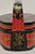 Chinoiserie Vintage Chinese Black & Red Lacquer Floral Painted Lidded Wooden Tea Caddy Box For Sale - Image 3 of 11