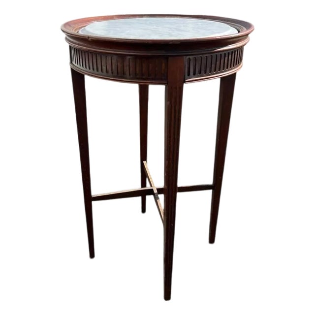 Early 20th Century Neoclassical Marble Top Accent Table For Sale