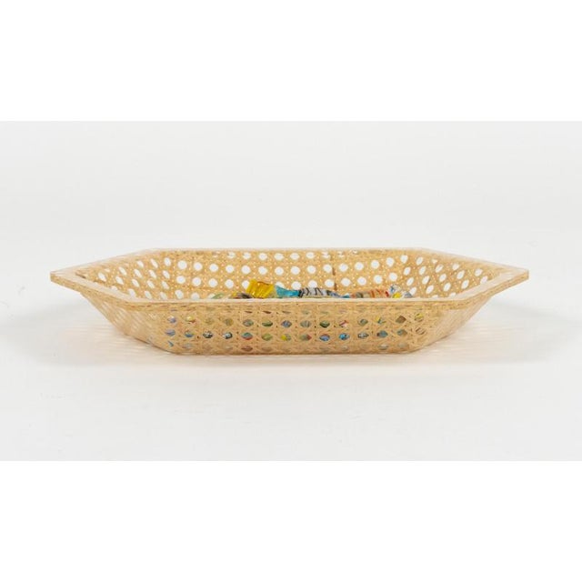 Vide-Poche in Acrylic Glass and Rattan from Christian Dior, 1970s For Sale - Image 10 of 12