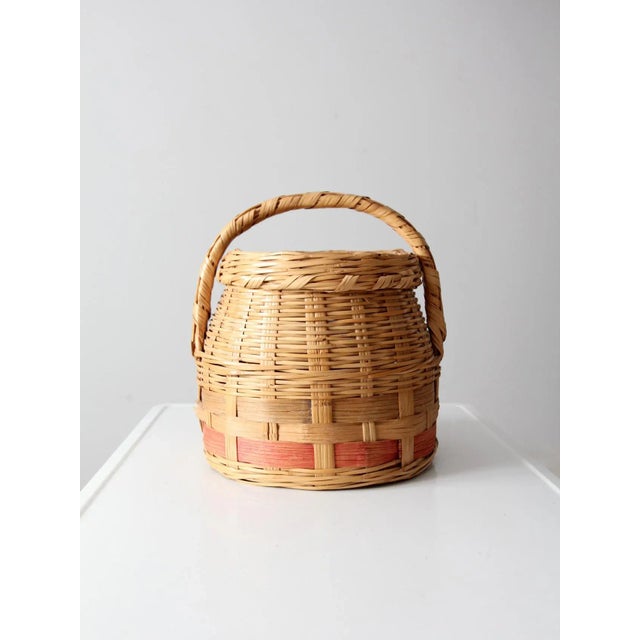 Late 19th Century Antique Woven Basket For Sale - Image 5 of 12