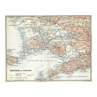 Antique Map of Naples Italy For Sale