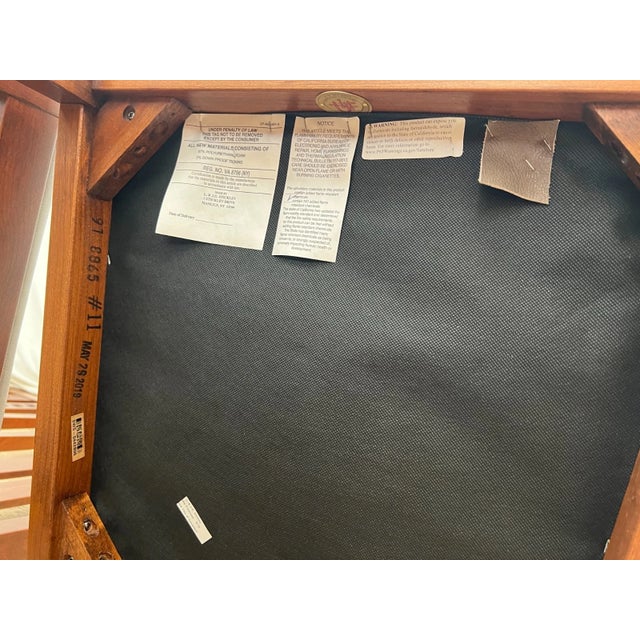 Four Stickley Arts and Crafts Side Chairs Slat Back Leather Seats Solid Cherry For Sale - Image 12 of 14