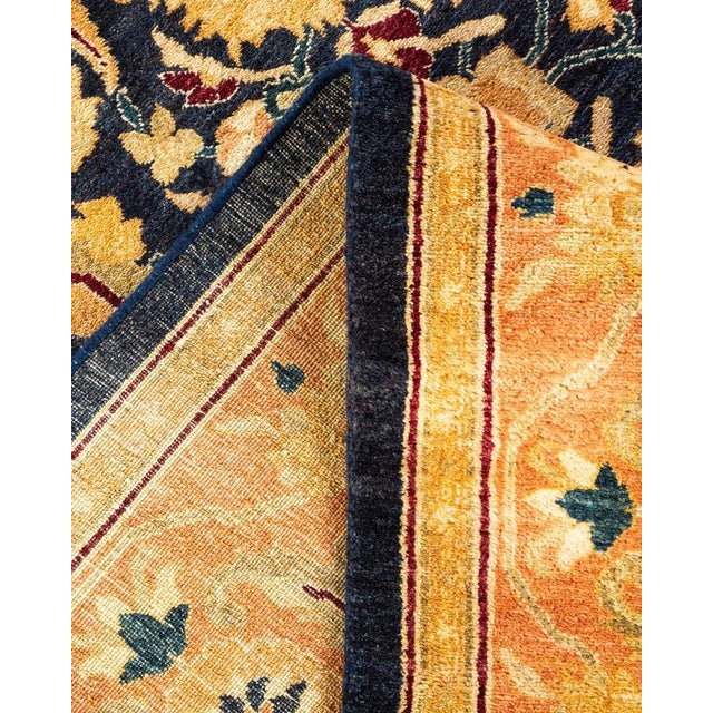 Mogul, One-of-a-Kind Hand-Knotted Area Rug in Blue, 9' 1" x 11' 7" For Sale In New York - Image 6 of 8