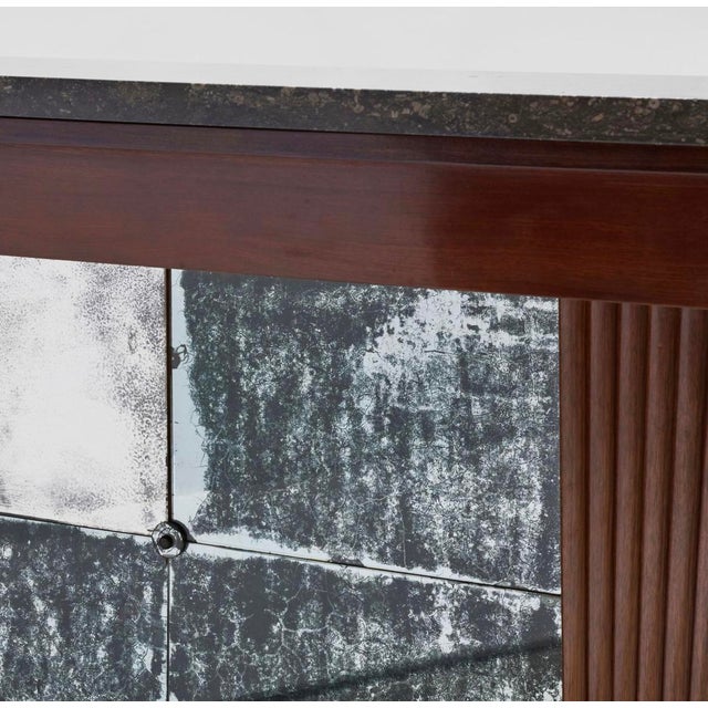 Pair, Monumental Neoclassical Carved, Mirrored Back & Marble Top Console Tables For Sale In Greensboro - Image 6 of 11