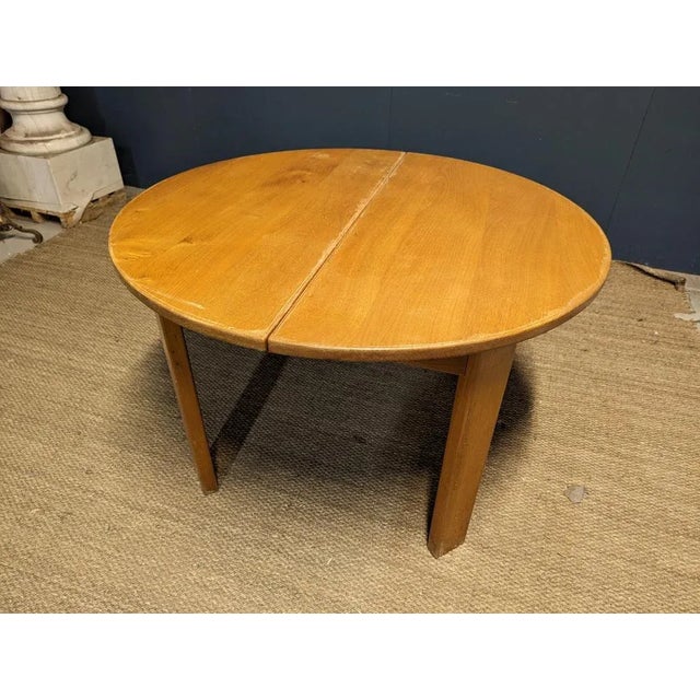 Vintage Elm Dining Table For Sale - Image 3 of 4
