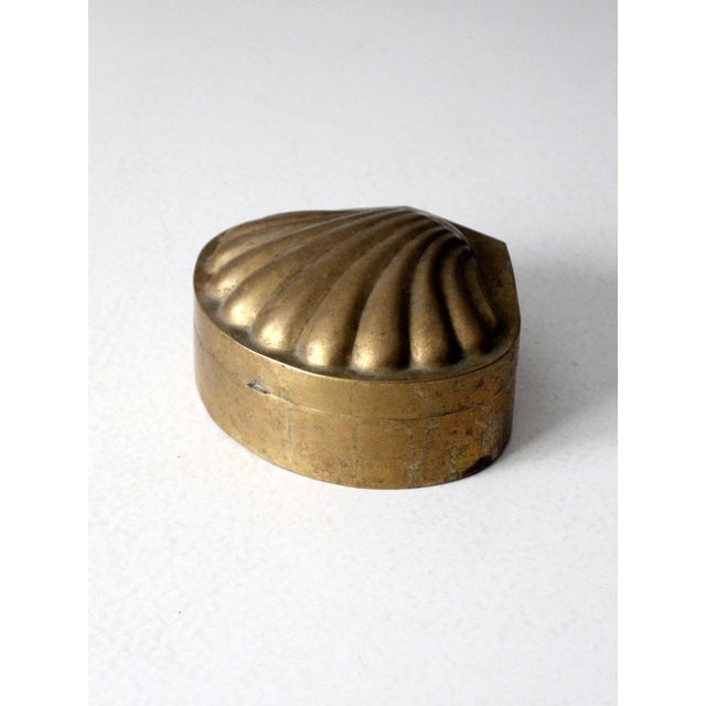 Vintage Brass Shell Box For Sale - Image 4 of 9