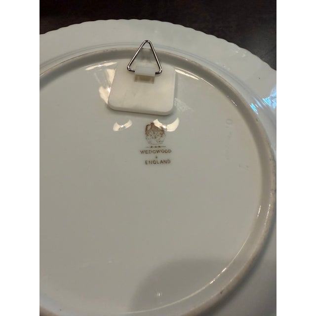 Antique 1920's Wedgwood Bone China Plate With Scalloped Rope Rim – 8.75" For Sale - Image 4 of 7