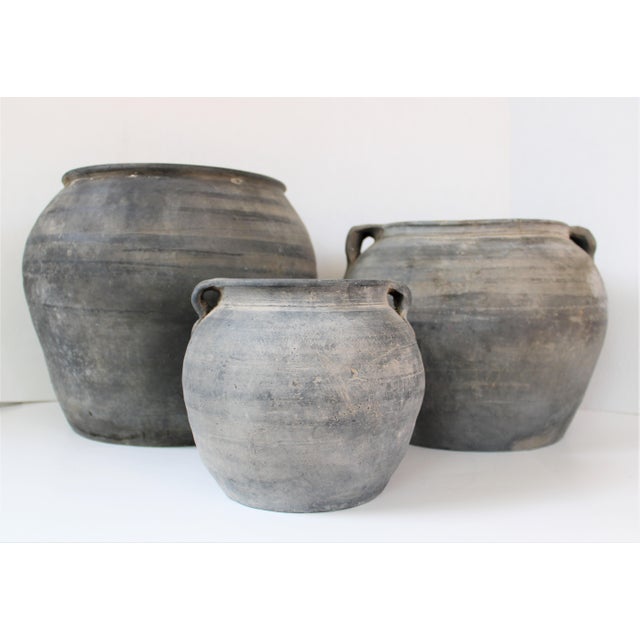 Antique Distressed Pottery, Set of Three Chairish