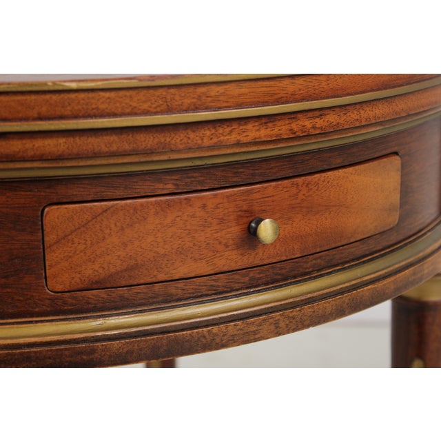 French Louis XVI Round Marble Top Lamp Table For Sale - Image 15 of 18