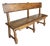 Late 19th Century Italian Walnut Bench For Sale