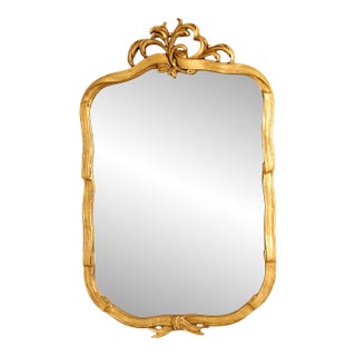 Friedman Brothers Gold Finish Beveled Glass Mirror For Sale