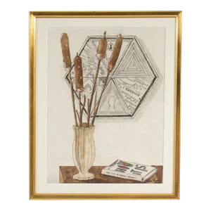 1990 Watercolor Still Life Painting Signed by James Spencer Russell