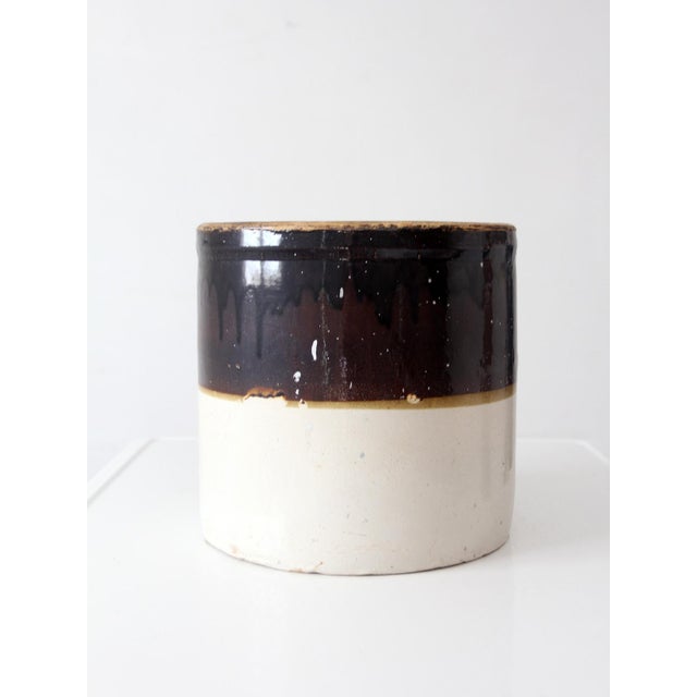 Antique Western Stoneware 4 Gallon Crock For Sale - Image 6 of 11