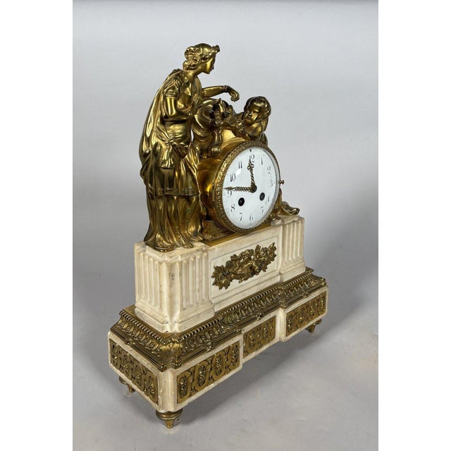 Gold Beautiful Louis XVI period clock "Altar of Venus" 18th century For Sale - Image 8 of 12