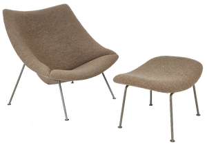 Set of Oyster Chair with Ottoman by Pierre Paulin for Artifort, 1960s