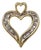 .12 CTW Diamond 10k Heart Pendant For Sale