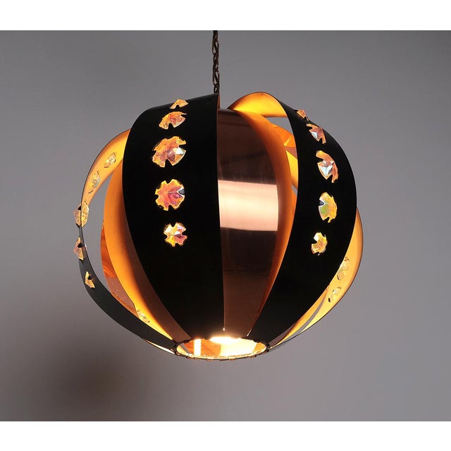 Copper Pendant Lamp by Werner Schou for Coronell, 1960s For Sale - Image 6 of 11