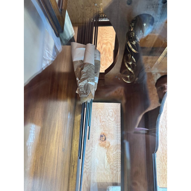 Wood Sligh "Shelbourne" Grandfather Clock, 8 Ft Flagship Model, Triple Chime, Moon Dial, $8,000+ Retail For Sale - Image 7 of 10