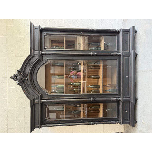 Large Napoleon III Bookcase in Wood and Glass For Sale - Image 8 of 11